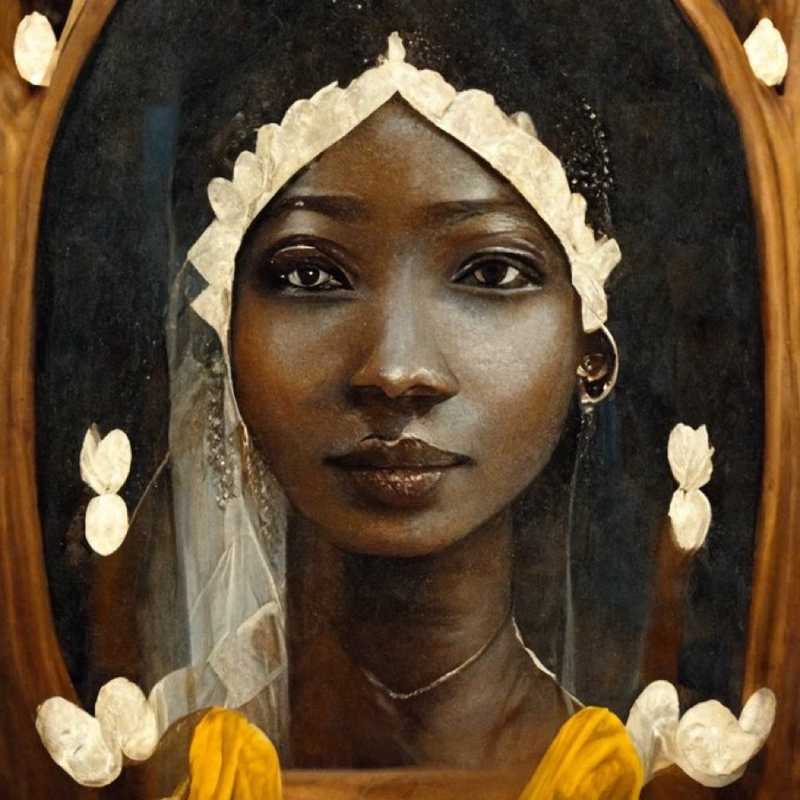 What AI thinks a Senegalese bride looks like.
